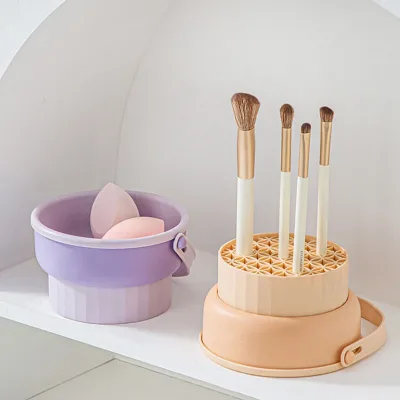 2025 New Household Silicone Cleaning Bowl Soft Plastic Makeup Brush and Drying Tray Beauty Tools Artifact