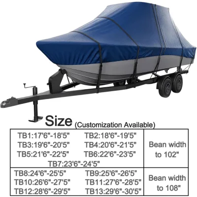 Custom T-Top Boat Cover Waterproof Center Console Boat Cover Heavy Duty Marine Cover OEM Manufacturer