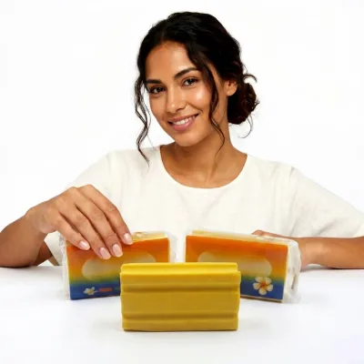 Eco-friendly Lemon Lavender Scent Laundry Soap Bar Rich Foam for Daily Home Clothing Cleaning Natural Solid Soap for Stain