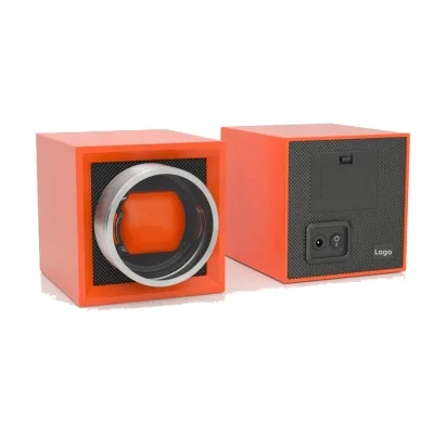 Unique Design Colorful Single Watch Winder Dual Power Supply Wooden Rotating Watch Winder Luxury Watch Automatic Storage Vault