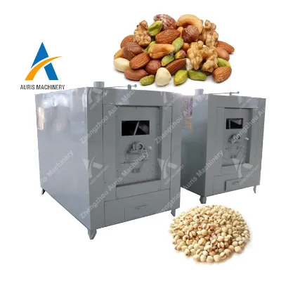 Soybean Cacao Cashew Nut Grain Roaster Peanut Sunflower Seed Almond Electromagnetic Cocoa Roast Machine