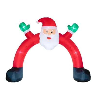 6m Inflatable Santa Archway Event Decoration Custom Inflatable Arch Giant Inflatable Christmas Arch