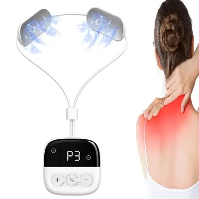 High-Frequency Vibration EMS Heating Thermal Back Shoulder Leg Neck Massager Portable Wireless EMS Muscle Stimulator Tool