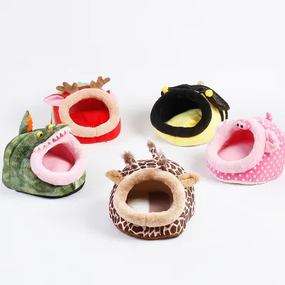 Wholesale Manufacturer Small Animal House Comfortable Soft Hamster Bed with Solid Pattern Warm Pet Supplies