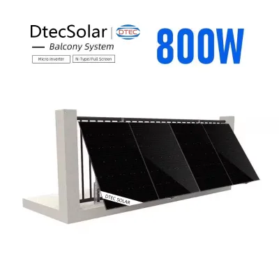 Germany 600-800 Watt Small-On Grid Solar Power System Balcony 1KW Capacity Lithium Ion Inverter Balkonkraftwerk Lifepo4 Batte