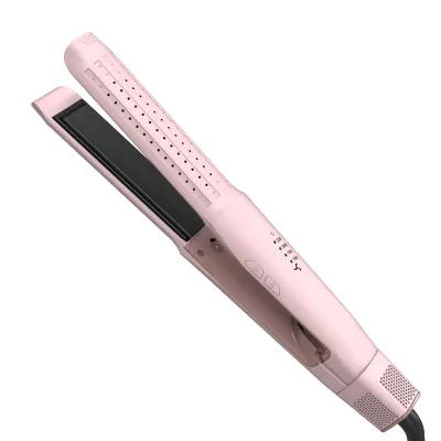 Fashionable pink Breathable Heat-generating Straightening Hair Dryer with 4 Temperature Settings for Hair Styling