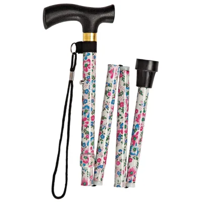 Collapsible Lightweight Walking Stick for Men and Women Adjustable Mobility Aid With Soft Comfort Grip Purple Fuchsia Flor