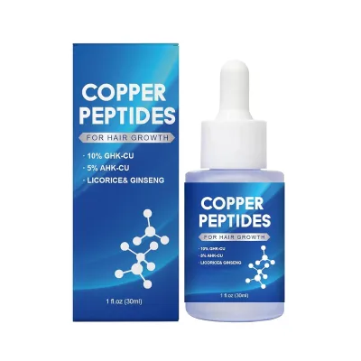 Private Label Copper Peptide Ahk-cu Ghk-cu Hair Serum Nourish Hair Balance Ingrown Copper Peptides Serum for Hair Growth