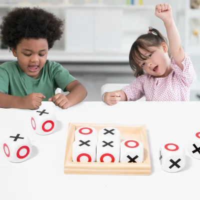 Wooden Tic Tac Toe Game Small Travel Board Games Tic Tac Toe Coffee Table Decor