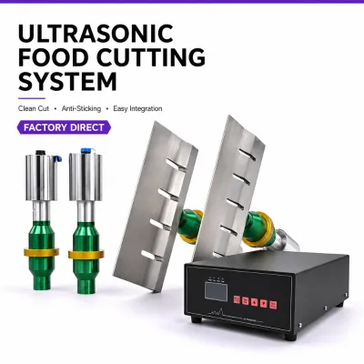 Factory OEM Custom Automatic Ultrasonic Food Cutting System Machine for Cake Bread Cheese Nougat Energy Bar with Titanium Blade