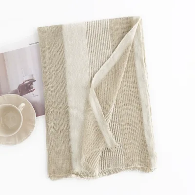 Breathable Smooth Custom Soft Long Shawls Hijab Blanket Soild Colours Elegant Fall Summer Artificial Silk Head Scarf for Women