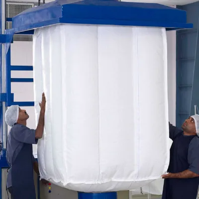 White Ton Bulk Jumbo Container Flexible Intermediate PP Woven Plastic Bag 1000kg Loading Weight Breathable Printed 'Q Bag'