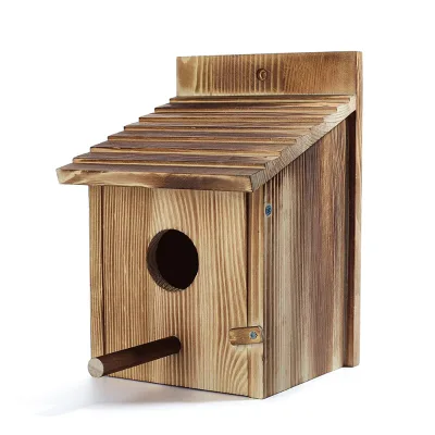 Wood Bird Houses for Outside With Pole Wooden Bird House for Finch Bluebird Cardinals