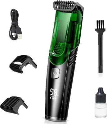 Vacuum Hair Trimmer Professional Electric Hair Clippers Mens Beard Electric Shaver Groin Body Balls Hair Trimmer
