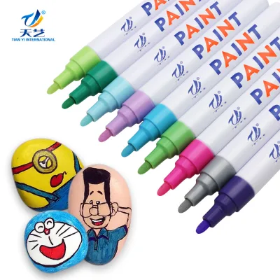 Acrylic Paint Pens 30 Assorted Markers Set 0.7mm Extra Fine Tip for Wood , Rock, Glass