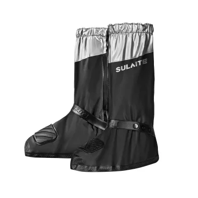 SULAITE Protector De Zapato Moto PVC Long Motorcycle Rain Shoe Cover Non Slip Reusable Waterproof Rain Boots Cover