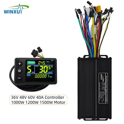 Tech 48V 30A 1000W-2000W Brushless Motor Sine Wave Controller Model Color LCD Display Electric Bike Scooter