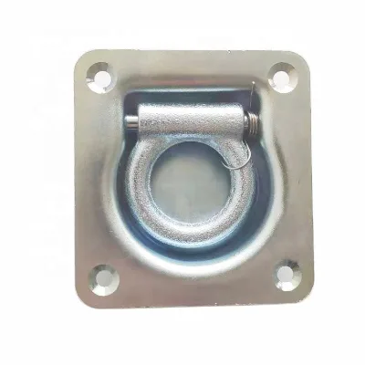 Cargo Trailer Recessed Pan D-Ring Floor Rope Anchor Tie Down Fitting Point for Truck Trailer Breaking Strength 4400 Lbs