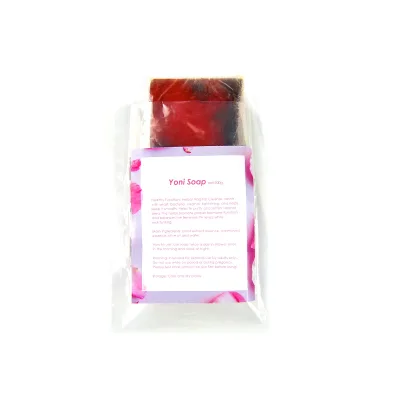 100% Natural Organic Yoni Soap Bar Cleaning Soap Rose Herbal Soap for Female Privacy Place