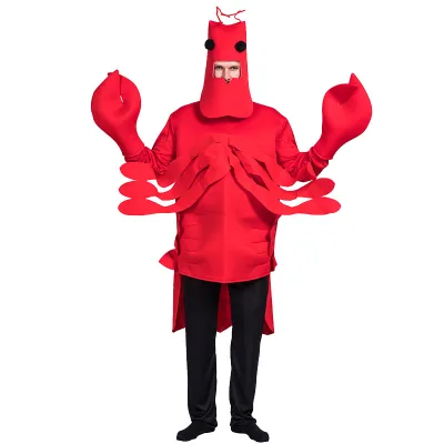 Factory Wholesale Stage Props Costumes Red Lobster Costumes Halloween Party Costumes