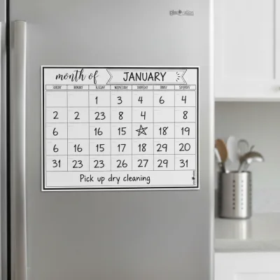 Hot Sale 16"x12" Fridge Magnetic Weekly Planner Dry Erase Whiteboard Stain Resistant PET for Fridge