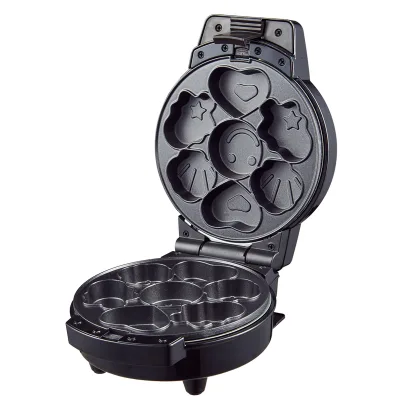 OEM Electric 5-in-1 Multi Breakfast Donut Snack Maker with Detachable Waffle Plates Non-Stick Coating for Household & Hotel Use