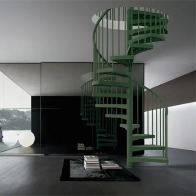 Minimalist Steel-Wood Spiral Staircase Custom Size Color Modern Indoor Stairs for Apartment Office Building