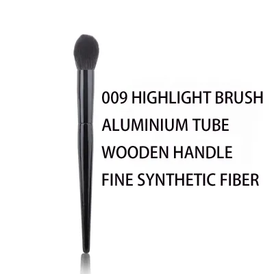 AA1074 09 Custom logo Hair Brush for Highlight Pen Soft Synthetic Fiber Blush Makeup Brush