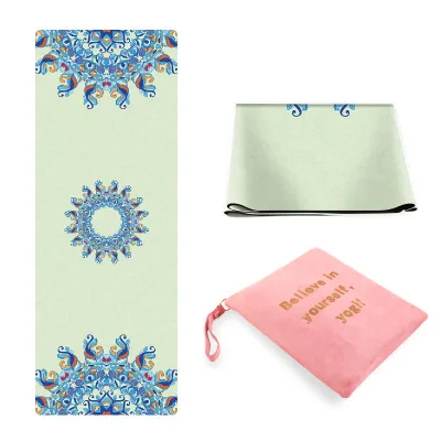High Quality Suede Rubber Travel Washable Yoga Mat Hot Sale Recycled PET Eco-Friendly and Versatile