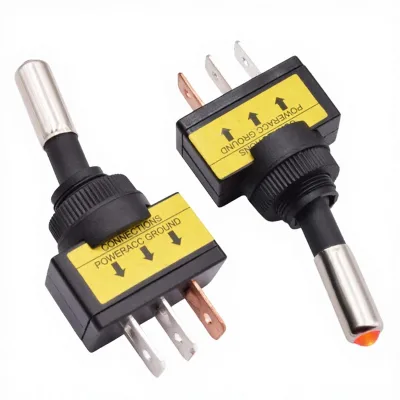Globaltone DC 12V 20A Universal Fit Car LED Toggle Rocker Switch Multi-color 3Pin SPST ON/OFF Panel Mount 500V Insulation