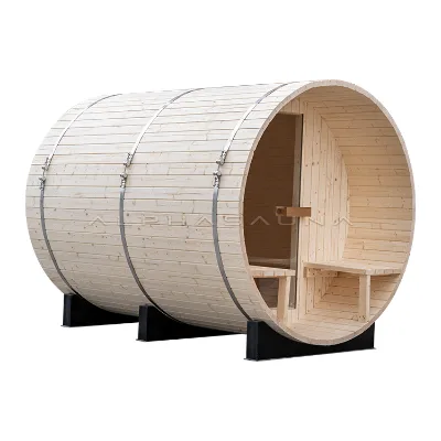 Clean Outdoor Cedar Barrel Sauna With Heater Outdoor Sauna 6 Person Wood Customization Waterproof Speakers for Sauna Room