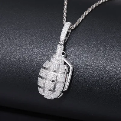 Lab Grown Moissanite Pendant 925 Silver 18K Gold Finish Jewelry Gift for Her Men and Women