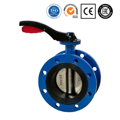 OEM ODM Soft-sealing 304 Plate Manual butterfly Valve DN50 65 80 100 150 Flange Type Stainless butterfly Valve Manual