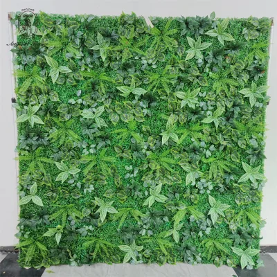Indoor Outdoor Decor Anti-UV Artificial Plant Panel Faux Grass Artificial Green Grass Wall