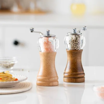Besafe Classical Hand Shake Refillable Kitchen Manual Salt and Pepper Grinder for Spices Coffee Bees and Seeds