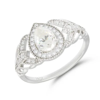 S925 Sterling Silver Crystal, Moissanite Bezel Set Ring, Gold Plated High-end Gemstone Ring, Unisex, Factory Direct Shipping