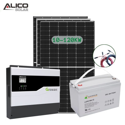 Alicosolar Best Price 10KW 5kva Hybrid Solar System Complete Offgrid  Home Solar Energy System