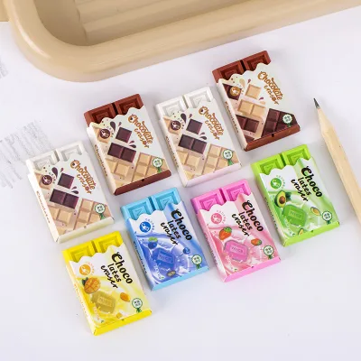 Cute Kawaii Candy Color Rubber Fun Creative Chocolate Eraser Novelty Stationery Office School Supplies Prizes for Gift