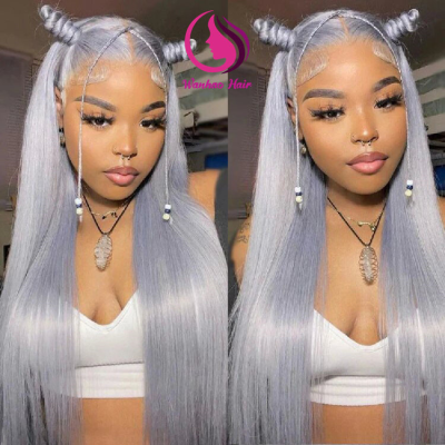 VIrgin Peruvian Human Hair Wigs 360 Full Lace,13X6 Hd Human Hair Lace Front Wig,613 Grey Red 99J Burgundy Ginger Color Wig