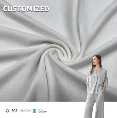 Gots Certified Eco-friendly 150gsm 70% Organic Cotton 30% Mint Viscose Jersey Fabric for Tshirts