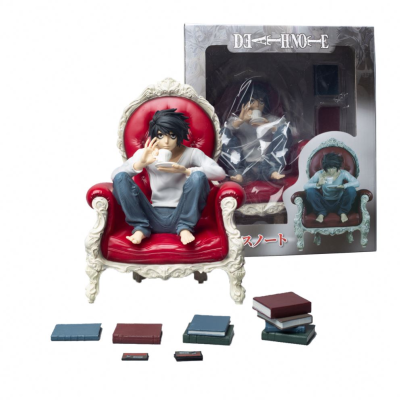 Custom Action Statue Model Sofa Drink Coffee L Lawliet Figure Death Note Toy Figures