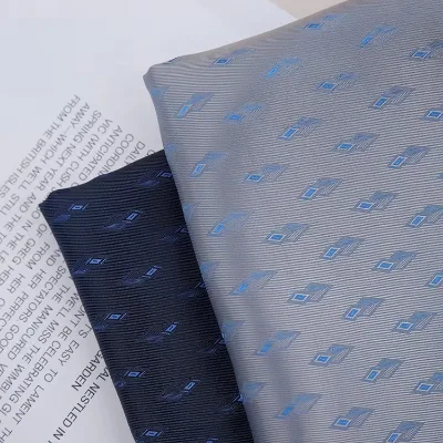 Custom Diamond Pattern Jacquard Fabric Silk Jacquard Fabric for Suit Coat and Jacket