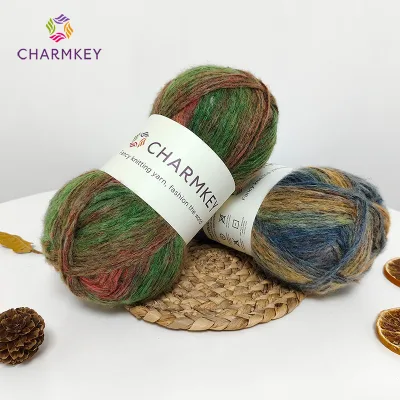 Custom Woolen 22%nylon 78%acrylic High Quality Blend Colorful Fancy Yarn Nm1/2.5 Dyed Anti-Pilling for Knitting and Crochet