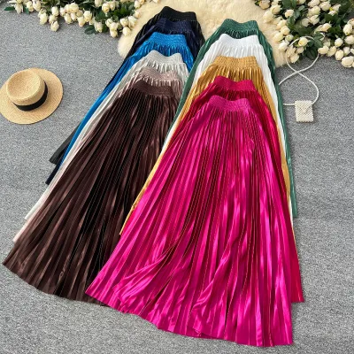 Silk Women's Skirt Summer Plus Size Long Skirt Cheap Long Straight Casual Women's Skirt Wholesale
