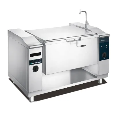 200L Commercial Electric Bratt Pan Stainless Steel Large Capacity Industrial Braising Cooker With Tilting for Central Kitchen