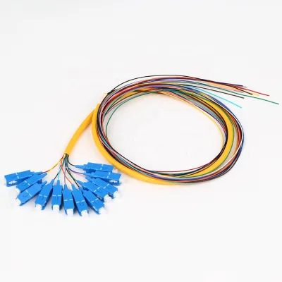Singlemode SM9/125 900um 12 Colors SC/UPC optical fiber pigtail