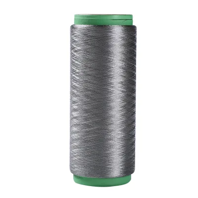 100D/36F Antibacterial 100% Silver Coated Conductive Fiber Yarn for Electromagnetic Radiation Shielding Conductivity Silver Yarn