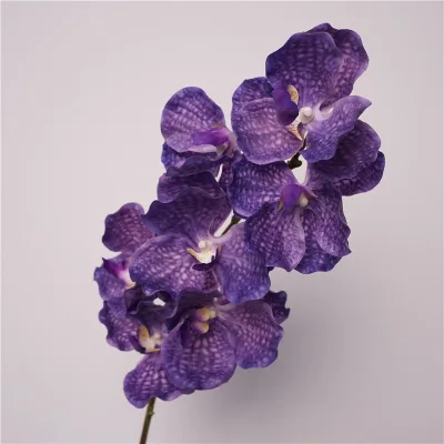 High Quality 7-Head Latex Artificial Orchid Realistic Butterfly Wedding Decoration Wholesale for Graduation Occasions