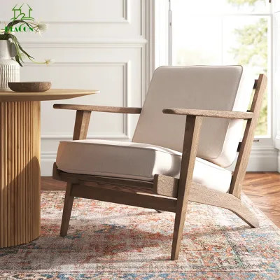 Wabi Sabi Custom Manufacturer Leisure Chair Scandinavian Wooden Lounge Luxury Modern Accent Chairs for Living Room