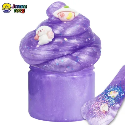 JITENG New Custom Stretchable Pearlescent Crystal Slime Fluffy Slime Mud DIY Craft Clay Relieve Stress